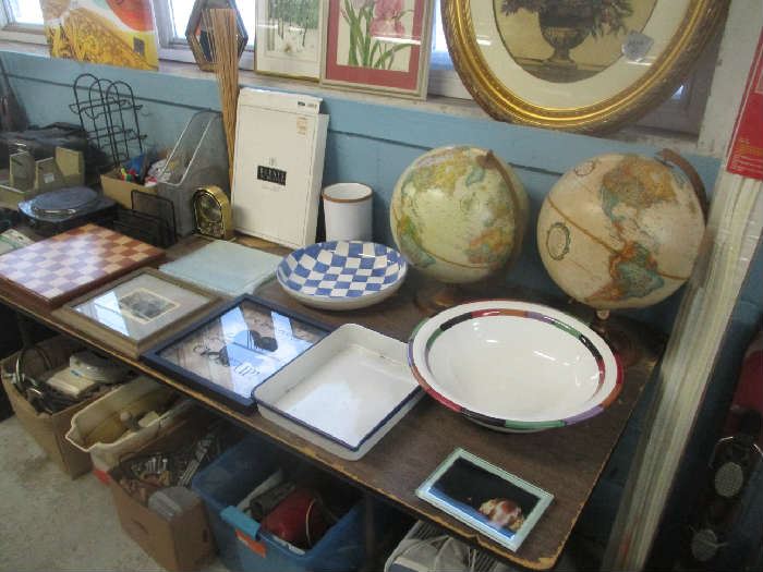 Globes and household items