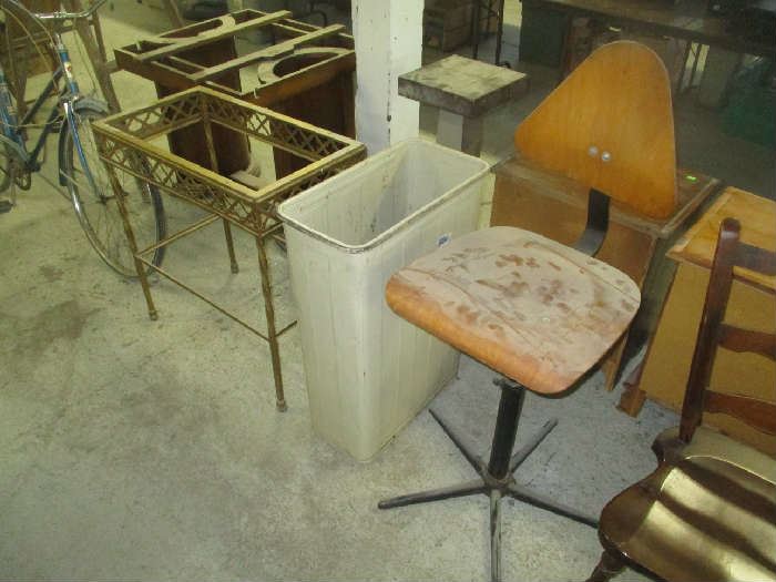 Stool and tables