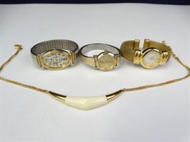 Watches Necklace Combo