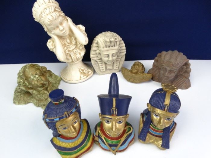Decorative Statue Busts, Egyptian Replicas (8)