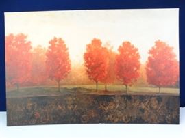 Large Canvas Oil Painting of Fall Foliage