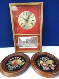 Needlepoint Art Wall Clock