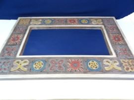 Painted Floral Mirror