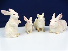 Realistic White Rabbit Ceramic Decor (4)