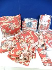 Matching Set of Ralph Lauren Pillows Draperies