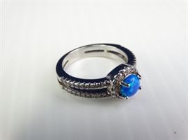 Opal CZ Ring