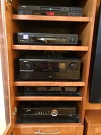 B&W television surround sound speaker system and numerous components. 