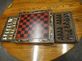 Oriental themed chess set. Complete & in wonderful condition