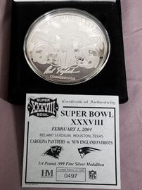 Super Bowl XXXVIII Fine Silver https://ctbids.com/#!/description/share/104854