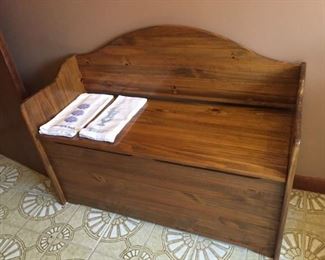Bench with storage.