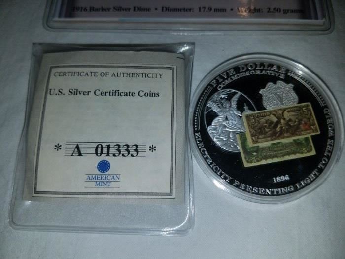 $5 silver certificate coin