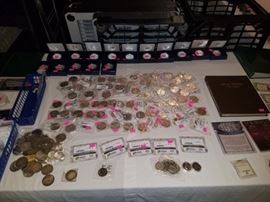 Part of the large coin collection