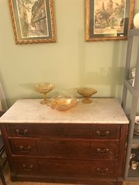 Marble top sideboard or dresser