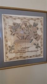 Mary Margaret Merrill b. 1812  1826 Sampler