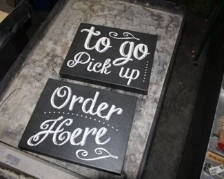2 Signs Pickup and Order Here
