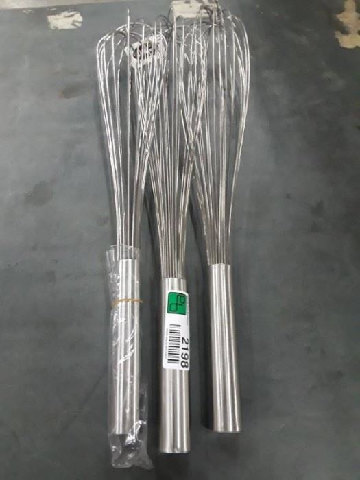3 VARIOUS Size Whisks