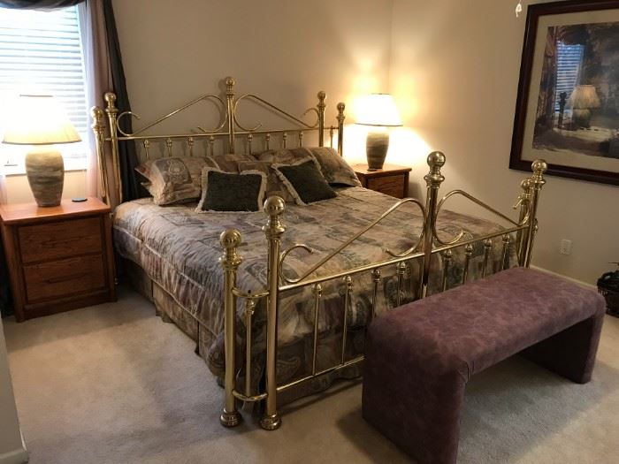  LOVELY GENUINE BRASS DOUBLE POST BED