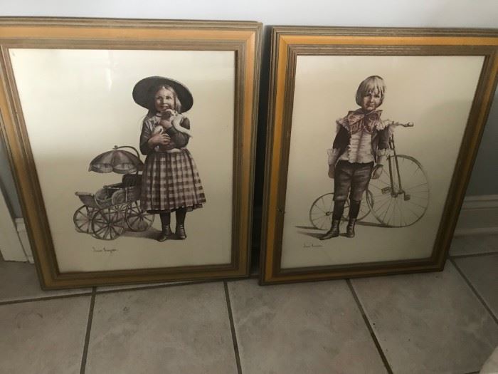 1890 ANTIQUE LITHOGRAPHS BY JOANNE THOMPSON