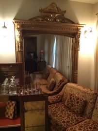 Large full length antique mirror from a California Estate