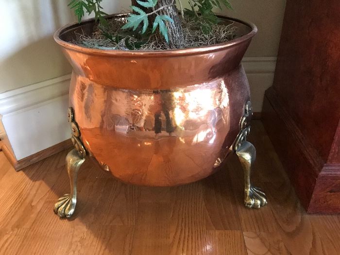 Copper and brass planter - Large