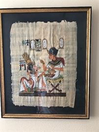 One of two - Egyptian painting on papyrus