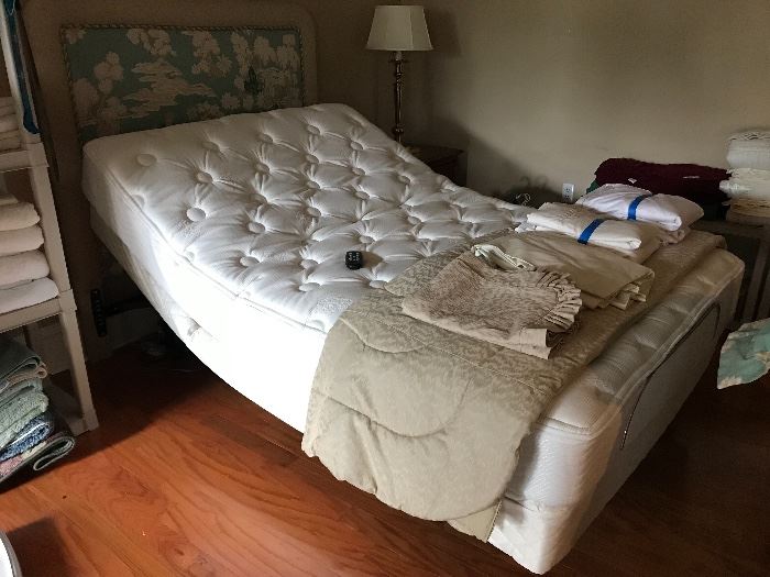 Leggett and Pratt remote control adjustable bed with massage