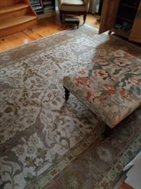 Handwoven Oriental rug, George Smith kilim ottoman