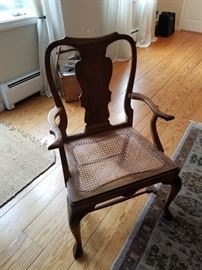 Pair of antique Dutch caned chairs