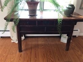 Antique Chinese peachwood sideboard