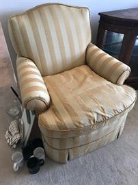 PAIR DOWN FILLED ARM CHAIRS