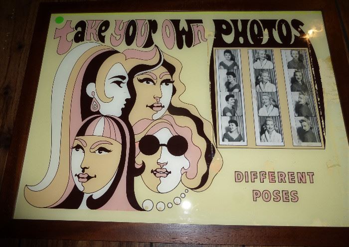 Vintage Photo Booth Glass Panel 