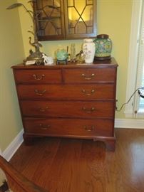 5 drawer antique chest in den