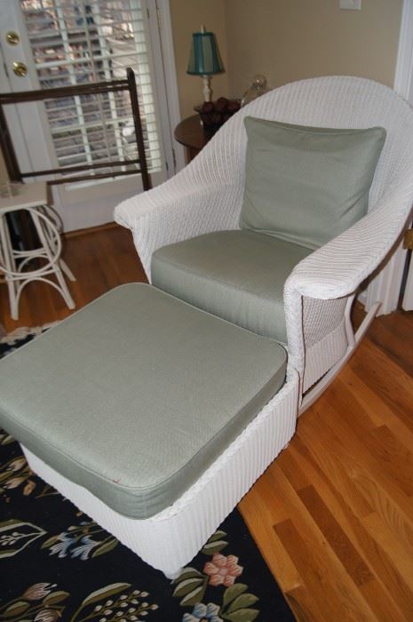 Lloyd and Loom wicker chair and ottoman