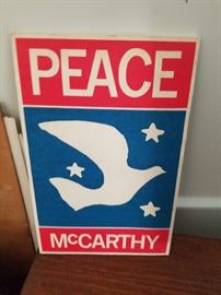 Rare McCarthy Peace window card 
