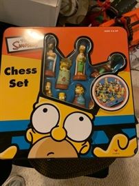 Collectible Simpsons chess set.