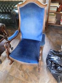 antique  blue  chair