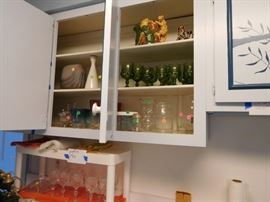 lots  of  glassware  and  crystal  stemware