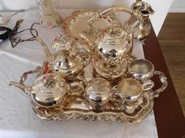 silver plate tea set