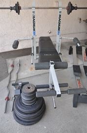 Bench and weights (some weights SOLD)