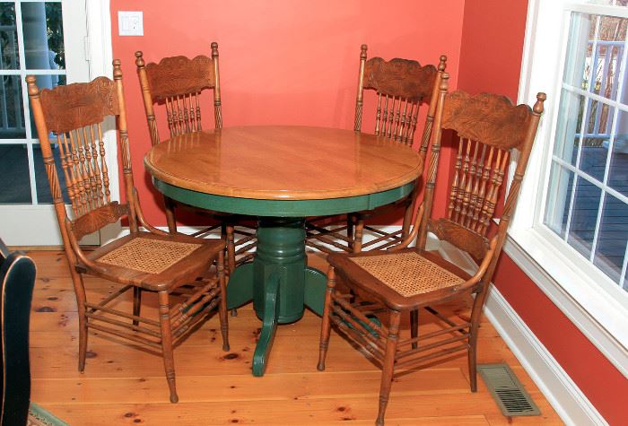 Vintage Oak Chairs and Table