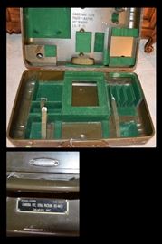 Vintage military Halliburton camera case