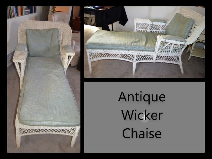 antique wicker chaise