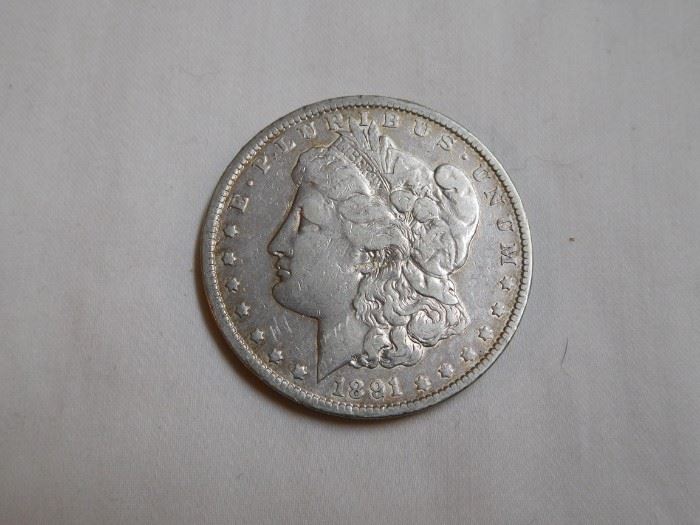 1891 - 0 Morgan Silver Dollar