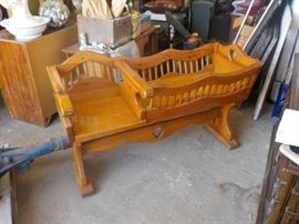 wood bassinett seat solid