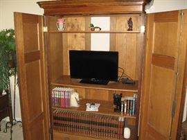 Inside Armoire, Samsung Flat Screen TV...