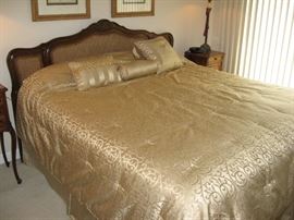 Drexel King Headboard, Mattress, Waterford Comforter & Accessories...
