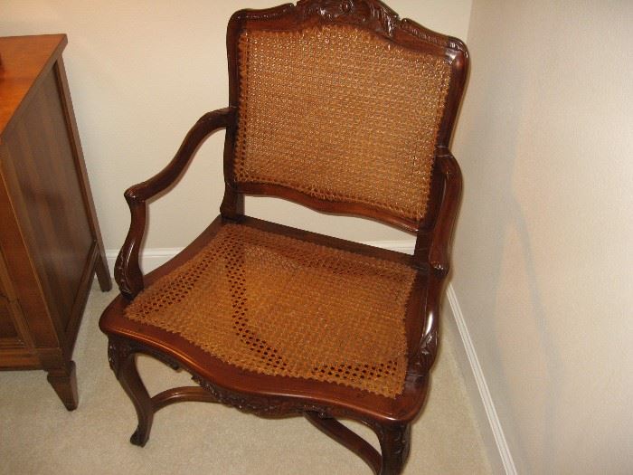 Antique Cane Bottom Side Chair...