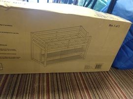 Loft bed. Still in box. Slate color.