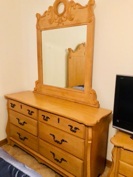 Oak Dresser and mirror made in SC