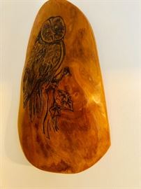 Wooden carved owl